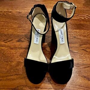Jimmy Choo Black Velvet Platforms. 40.5. NWT.